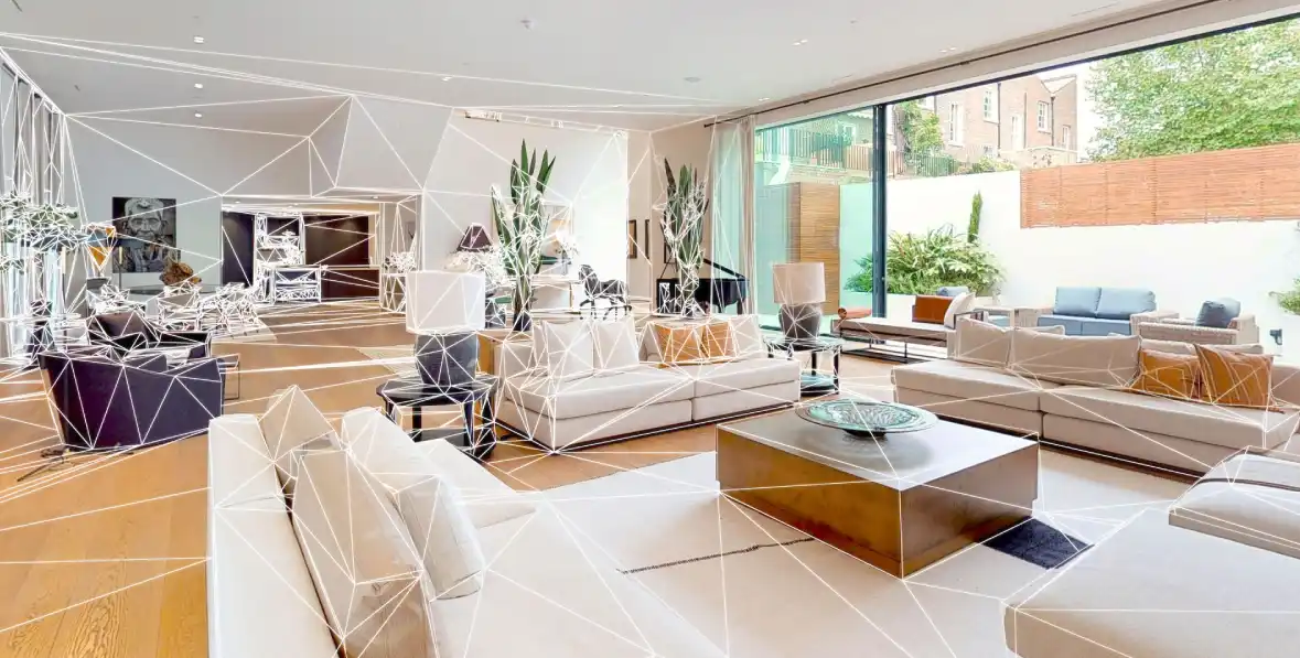 3D scan nemovitosti - Wireframe