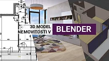 Jak modelovat a exportovat 3D model nemovitosti v Blender?