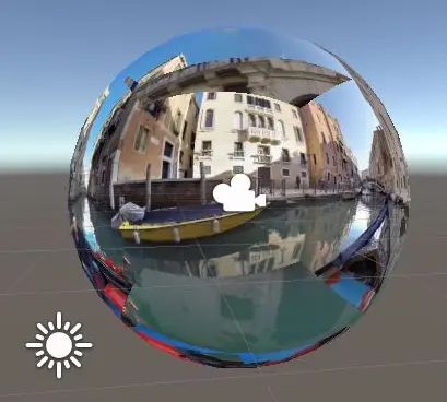 Kamera ve středu koule