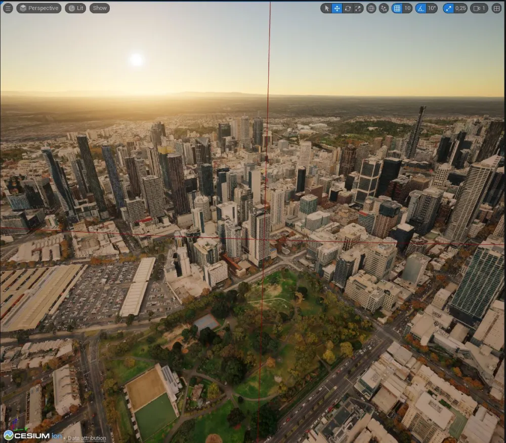 Melbourne s fotogrammetrickými daty