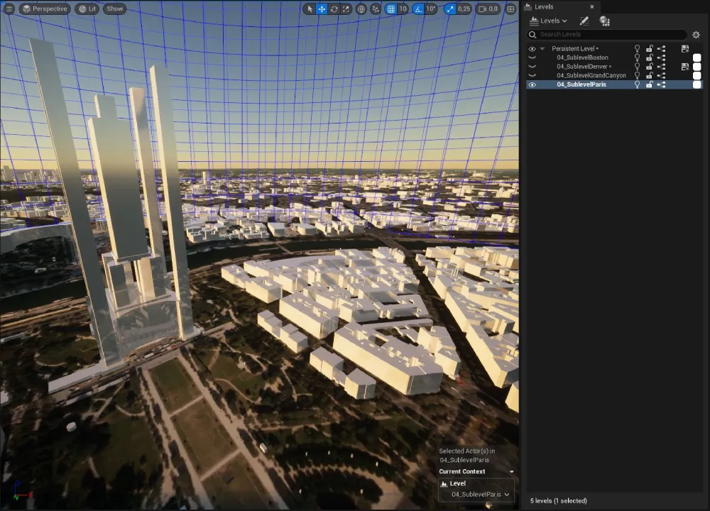 Paříž (Cesium OSM Buildings)