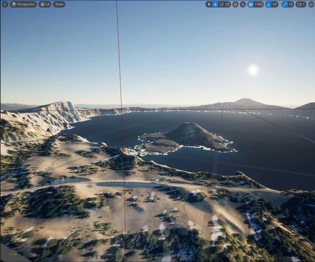 Vodní plocha jezera v Oregonu - bez materiálu