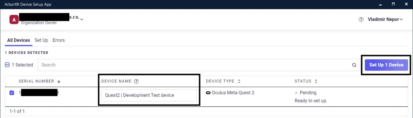 ArborXR - setupapp - Meta Quest 2