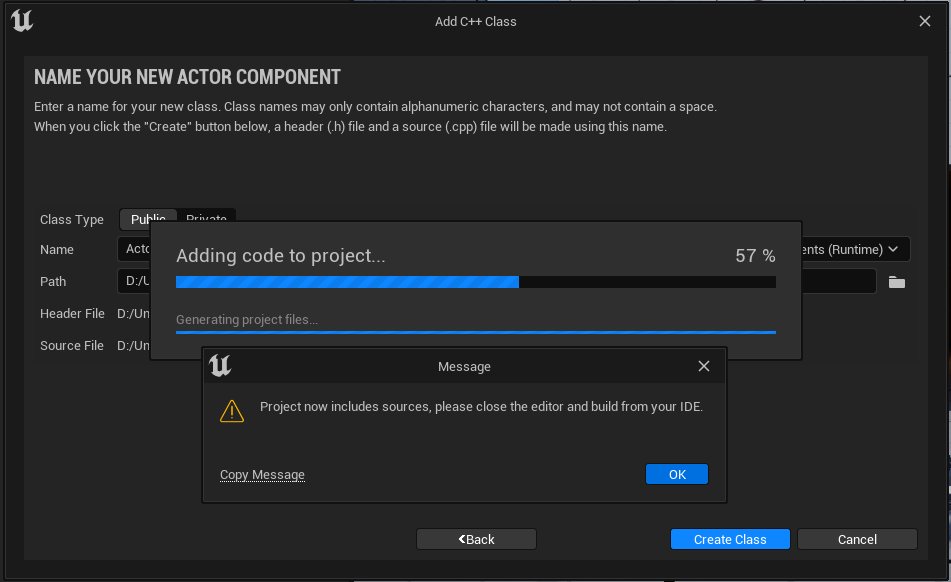 Přidání nové C++ classy v Unreal Engine