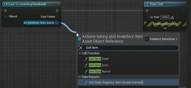 Zjednodušený přístup k Data Assets datům v BluePrint